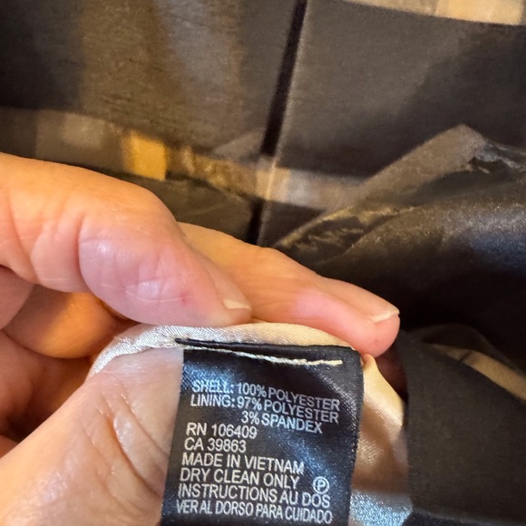 Tahari Black and Tan Striped Midi Dress.  NWT - Picture 5 of 7